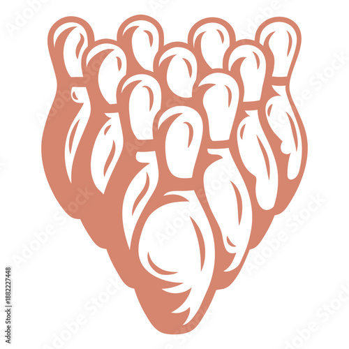 Full Rack of Bowling Pins