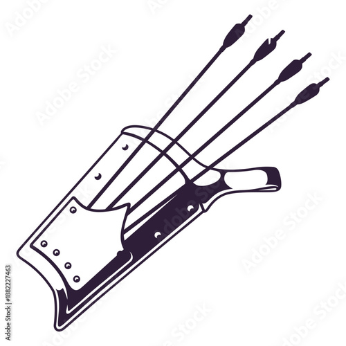 Arrows in arrow holder high contrast