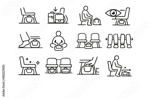 Cue focus bags placement calm use seating mindful awareness bag vector seats