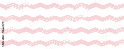 Baby wavy pattern. Seamless kids background with zigzag print. Curly lines for fun nursery or playroom wallpaper. Vector illustration.