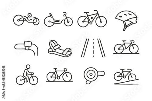 Gear cycling road bike frame vector tandem bar icon pedal adaptive smooth