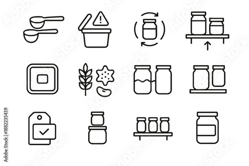Tag pantry small scoop icon minimalist stop window icons vector alignment