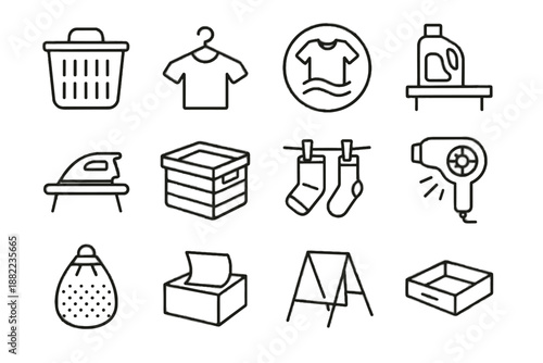 Symbol tiny sheet space icon fold mini air drying vector laundry station