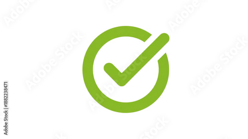 Green checkmark in circle symbol.
