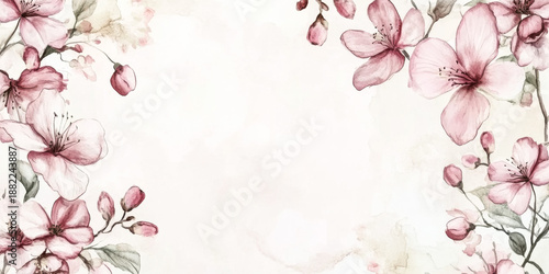 Elegant Floral Spring Frame Minimal Design