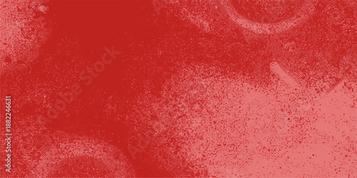 Vintage red paint texture with a grunge art design creates a weathered surface pattern on an old paper backdrop