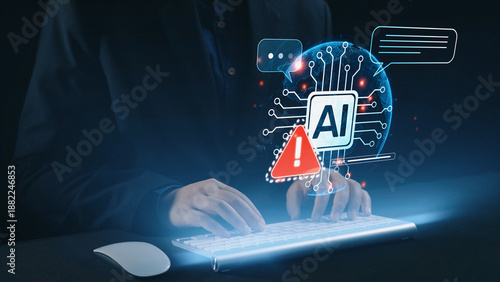 Photos AI interface showing prompt error warning and system alert