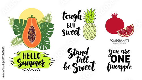 Vibrant Fruits and Typography