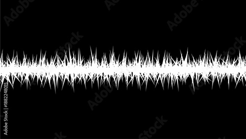 Audio waveform visualization of sound frequencies on a digital display