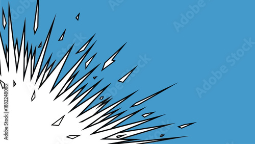 Dynamic illustration of abstract splashes and lines in a graphic scene