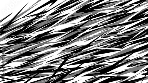 Abstract black and white lines creating dynamic motion