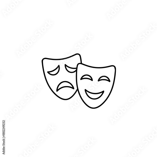Drama Masks: Symbolizing the duality of human experience, these iconic drama masks represent the universal emotions of joy and sorrow.