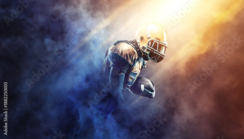 Bild auf Leinwand American football player banner