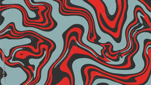 Abstract wavy pattern with red and black swirls on a gray background, steven (277).ai reference