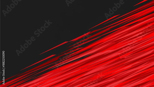 Dynamic red streaks on dark background from steven concept, abstract illustration