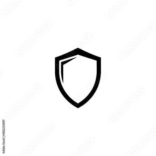 Shield of Protection: A sleek, minimalist shield design embodying safety and security, perfect for representing safeguarding principles and confident reliability.