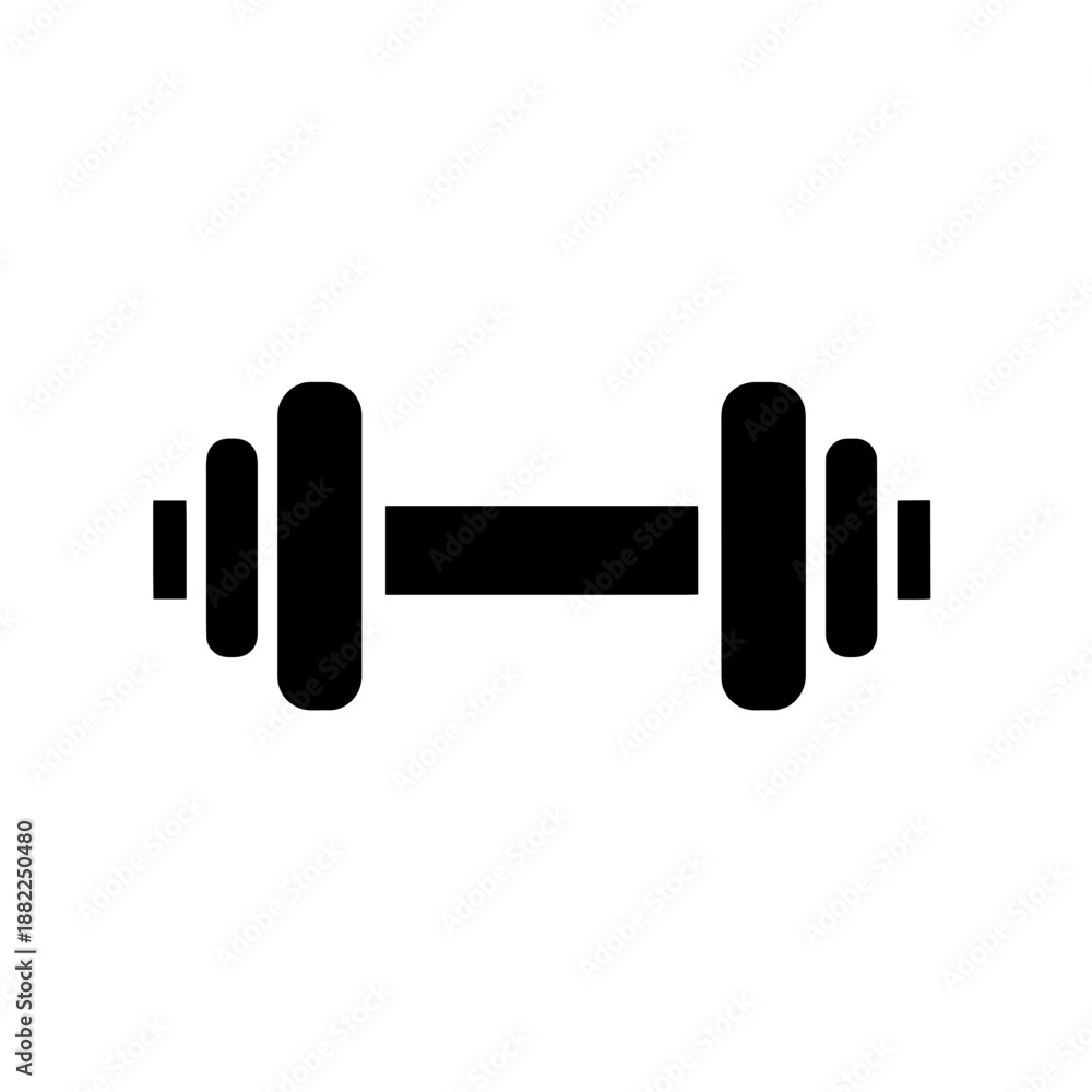 Fototapeta premium Fitness and Strength: A monochrome image showcases the simple elegance of a dumbbell, symbolizing the core of physical fitness and strength training. 