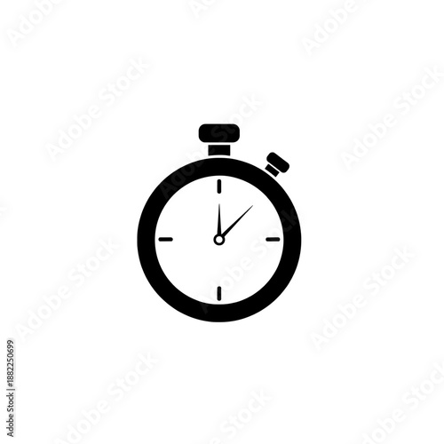 Precise Time Measurement: An elegant and minimalist stopwatch, isolated against a background, symbolizing punctuality and accuracy.