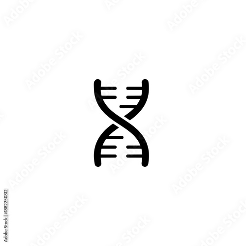 DNA Helix: A minimalist and elegant illustration showcases the iconic double helix structure of DNA, symbolizing the building block of life and scientific advancement.