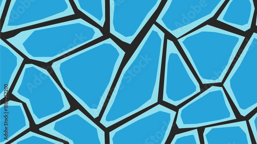Geometric pattern of blue fragments on black background, steven, abstract design, fragmented shapes, digital art, close-up view