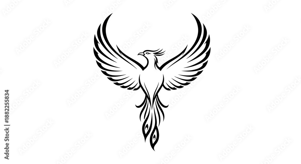 Obraz premium Black tree silhouette isolated on white background for design elements