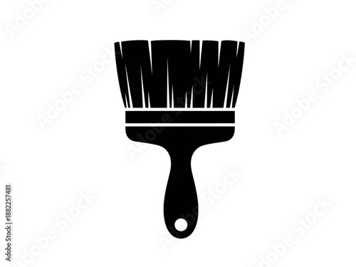 Black silhouette of a paint brush