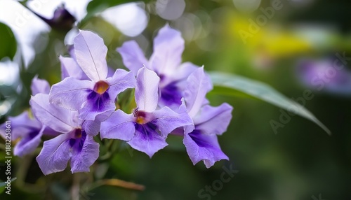 Garlic Vine Violet Flower Selective Focus Point