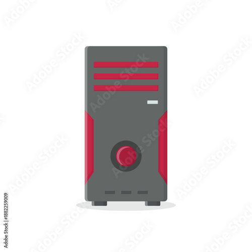 Portable DVD player isolated on white background with digital media player icons for audio video technology and electronic equipment