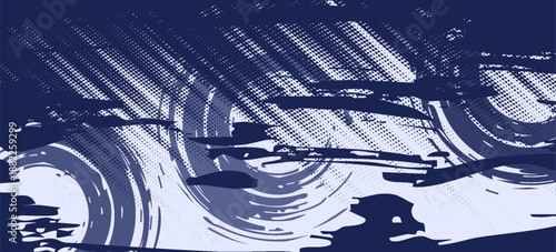 Abstract halftone wave dots background. Futuristic twisted grunge pattern, dots, circles. Vector modern optical pop art texture for posters, business cards and etc