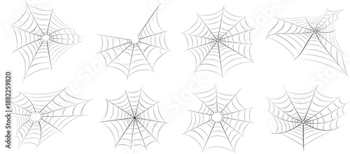Spider web icon set