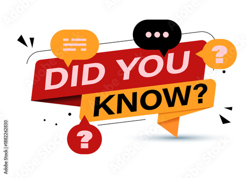 Did You Know Interesting Facts and Sharing. Did you know and yellow question