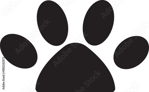 A charming, playful dog character with a wagging tail, perfect for designs, on transparent background silhouette