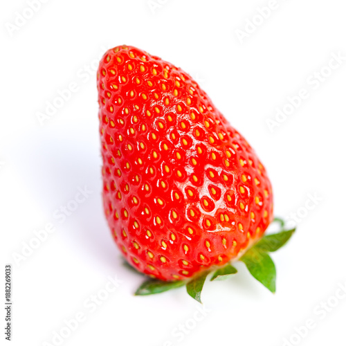 Ripe strawberries isolated on a white background, fruit