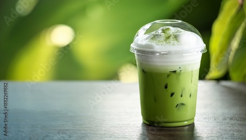 Iced Matcha Latte Beverage Image