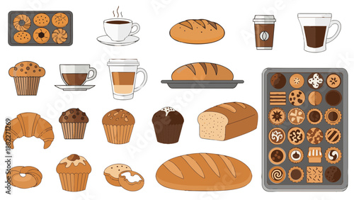 Cozy Coffee Shop Vector Scene