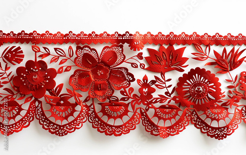 red lace fabric