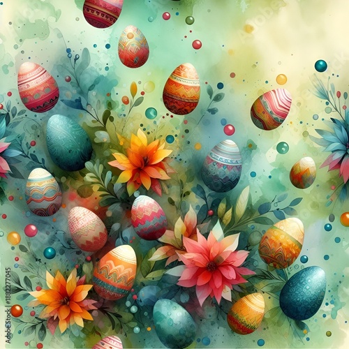 Easter eggs background