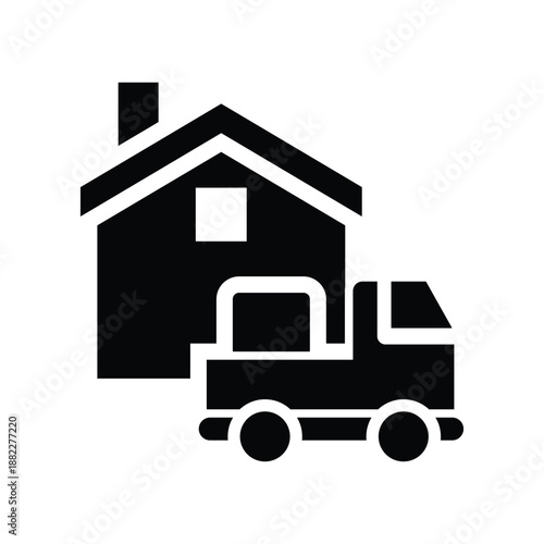 relocation glyph icon illustration vector graphic.eps