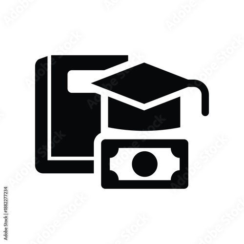 tuition glyph icon illustration vector graphic.eps