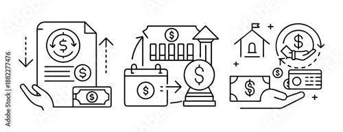 Financial transactions, investment, savings, and banking concepts