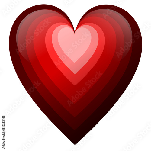 Cœur rouge dégradé