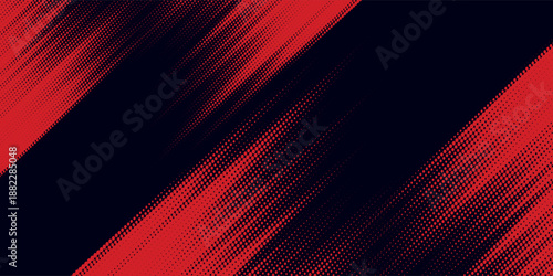 Halftone dots red and black color pattern gradient grunge texture background. Dot pop art comic sport style vector illustration. modern background