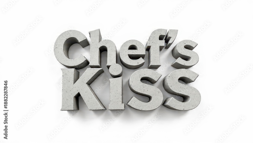 Fototapeta premium Chef's Kiss Text