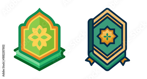 Islamic symbol of quranic knowledge and divine guidance