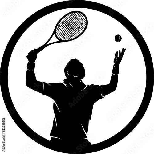Tennis Player Silhouette
