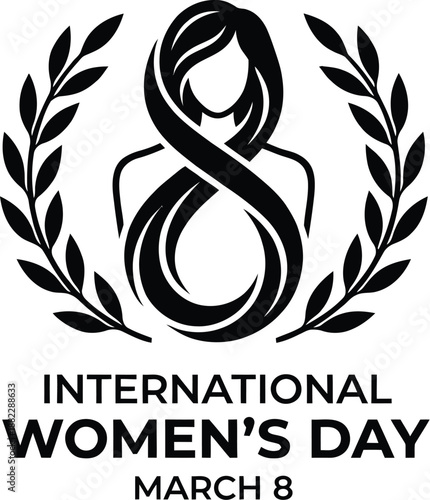 Women empowerment social media post vector floral template