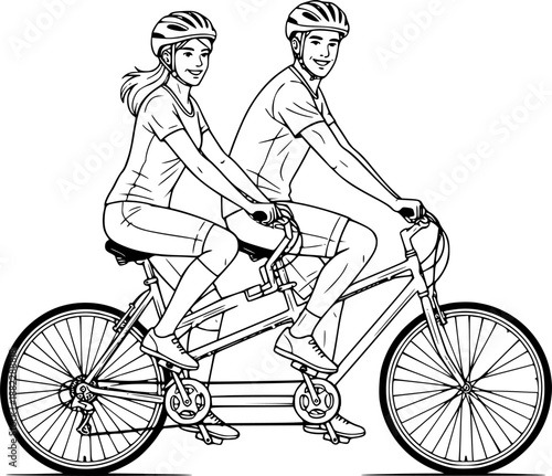 Couple Tandem Ride
