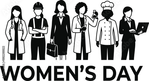 Professional women team celebrating empowerment in office vector