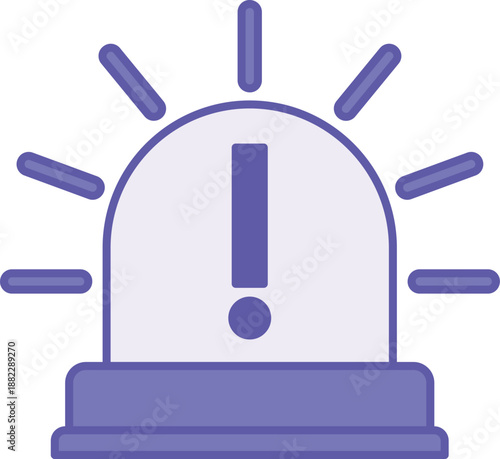 Colored Siren Icon. Vector Illustration. Emergency Alert Signal. Firefighter Concept