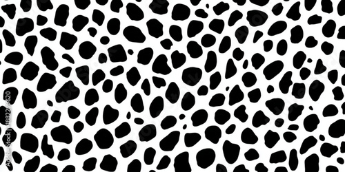 Black and white spots pattern texture.